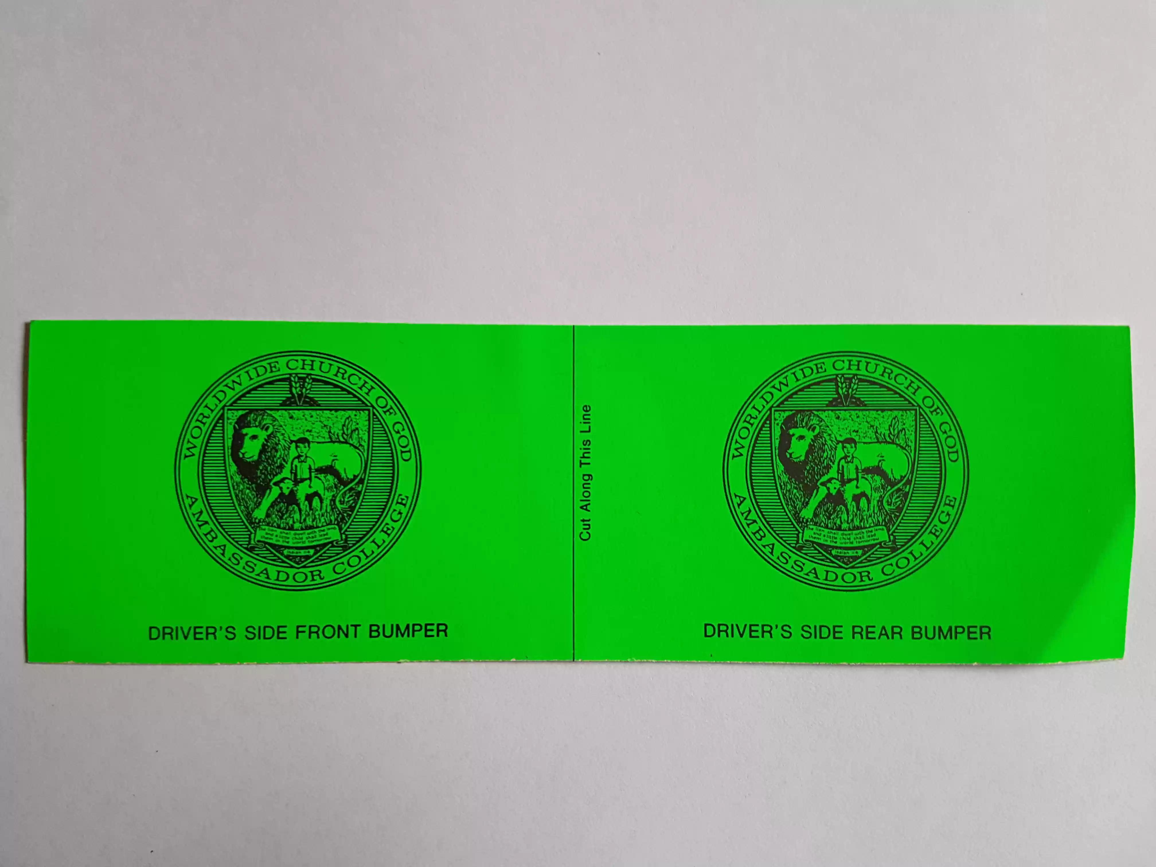 1978 circa Car bumper stickers